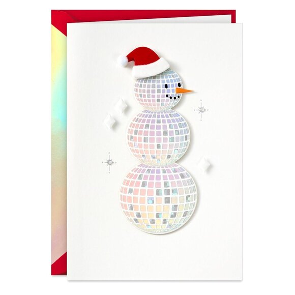 Hallmark Signature | Christmas Card | Disco Snowman - Picture 1 of 6